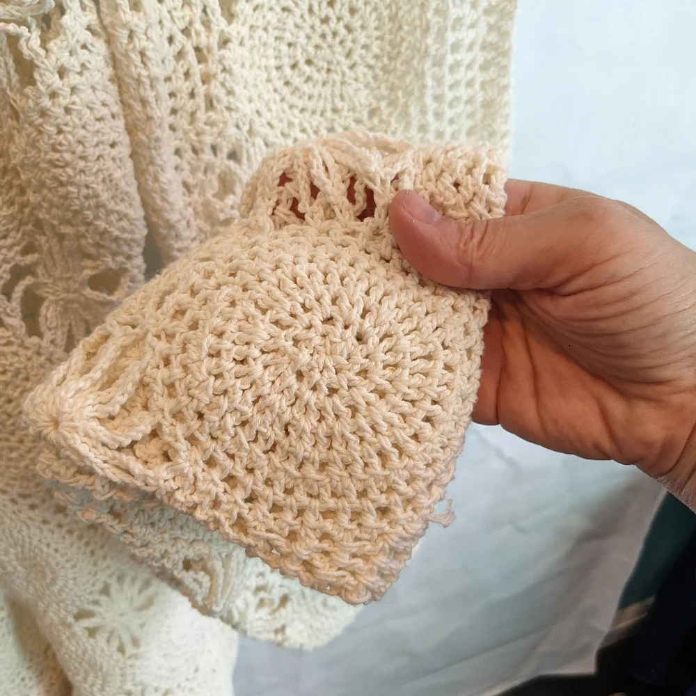 Free People Crochet white pants size M in EUC - Picture 12 of 13